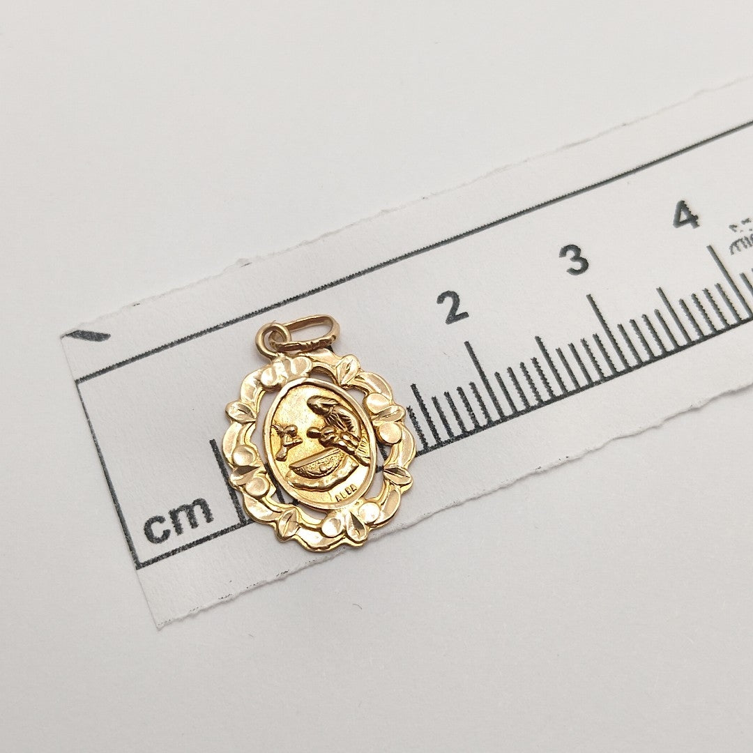 MEDALLA RELIGIOSA ORO 10 K 0,80 GRMS (SEMINUEVO)