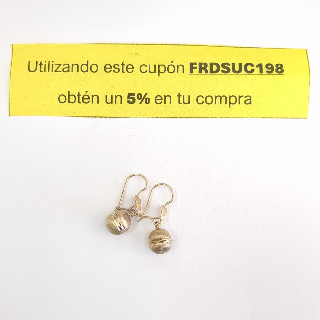 ARETES PAR ORO 10 K 2,10 GRMS (SEMINUEVO)
