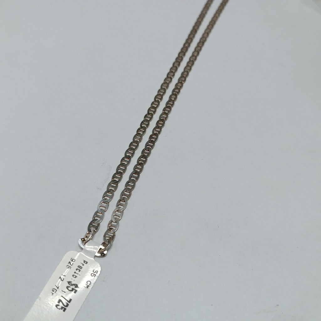 CADENA TEJIDO GUCHI PLATA .925 55 CM 12.7 GR (NUEVO)