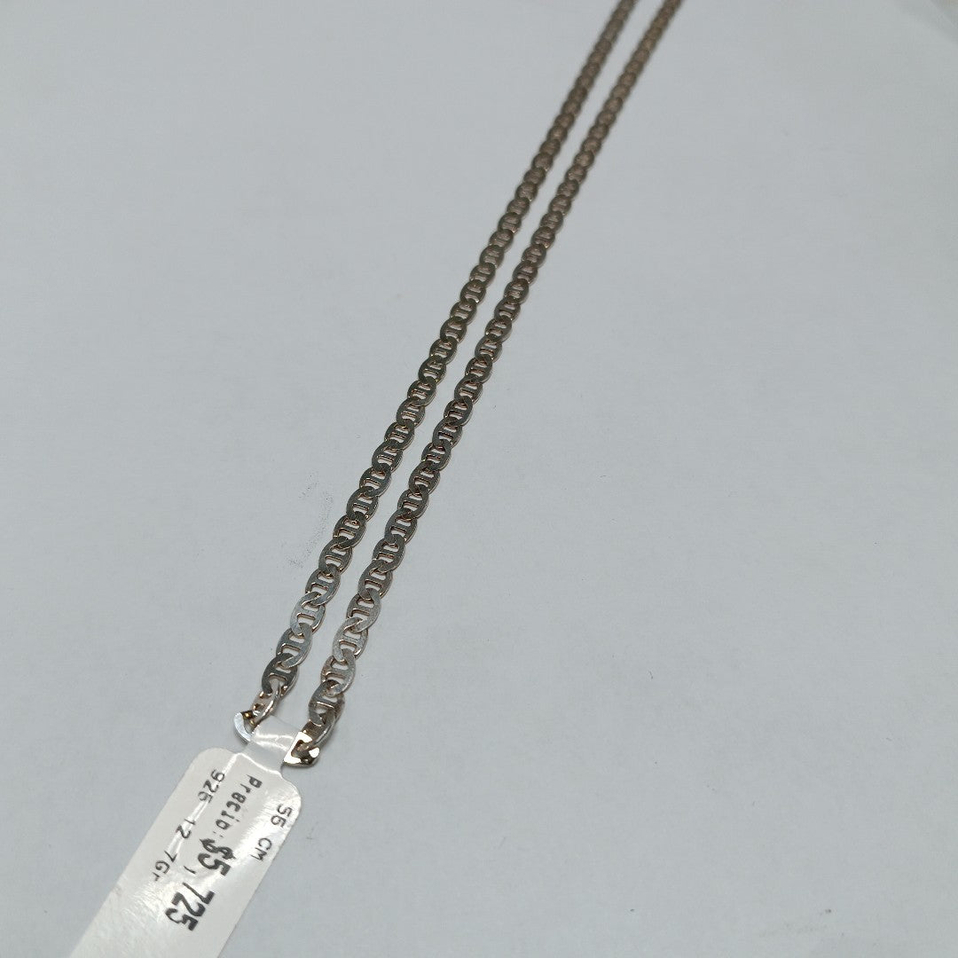 CADENA TEJIDO GUCHI PLATA .925 55 CM 12.7 GR (NUEVO)