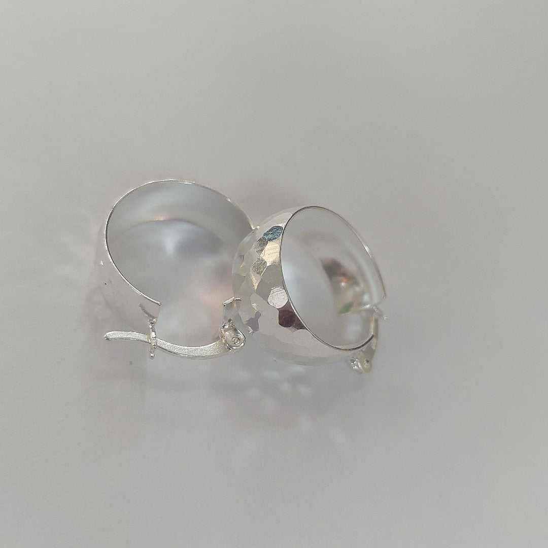ARETES ARRACADAS FACETADAS PLATA .925 2.9 GR (NUEVO)