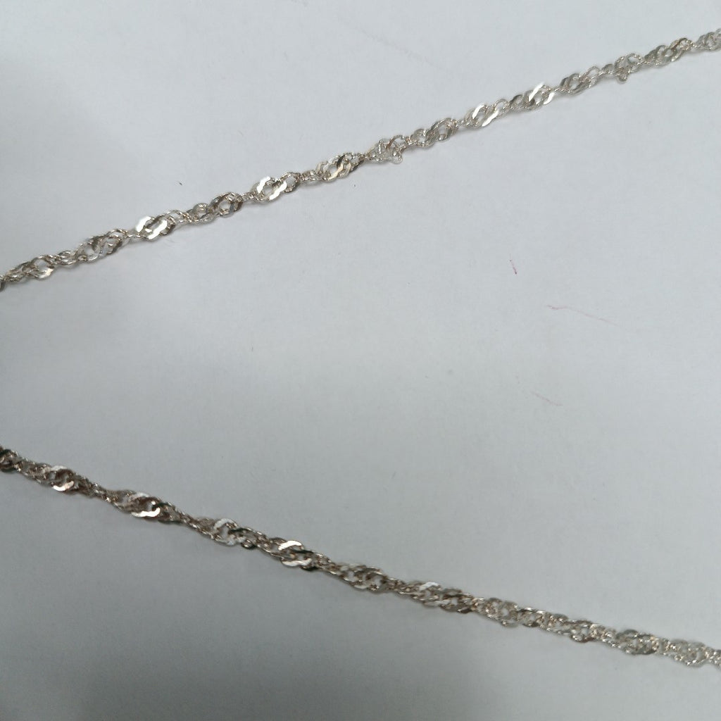 CADENA TEJIDO MEDIO TORZAL PLATA .925 55 CM 5.6 GR (NUEVO)