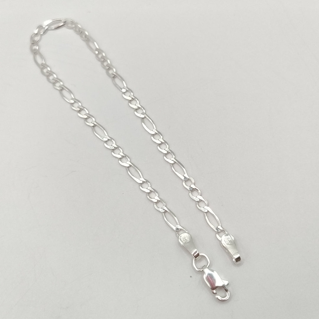 PULSERA TEJIDO 3X1 PLATA .925 21 CM 3.2 GR (NUEVO)