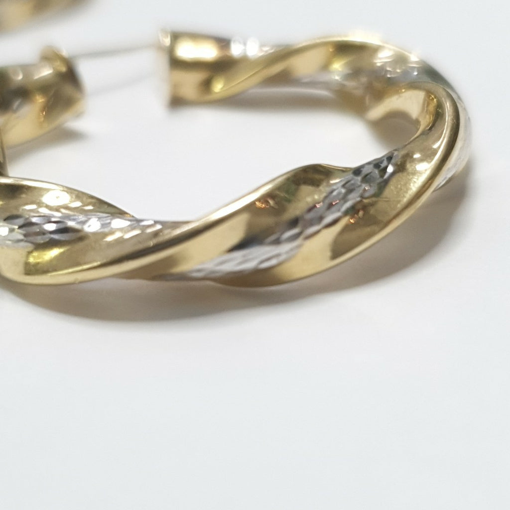ARRACADAS PAR ORO COMBINADO 14 K 5,00 GRMS (SEMINUEVO)