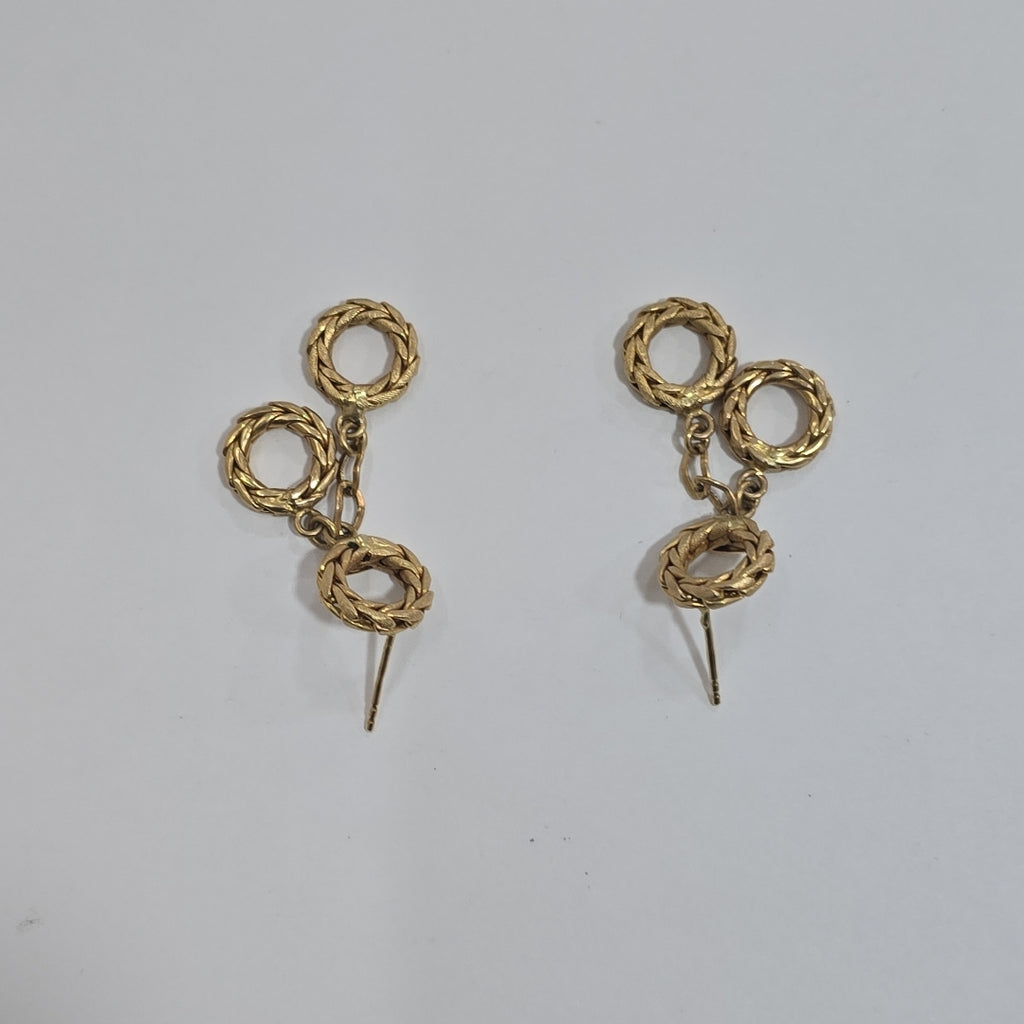 ARETES PAR ORO 14 K 4.6 GRMS (SEMINUEVO)