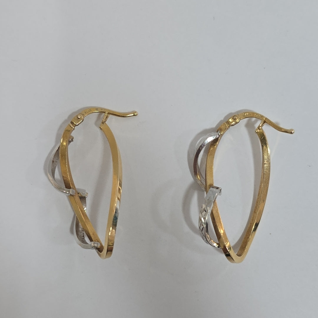 ARETES PAR ORO 14 K 2,20 GRMS (SEMINUEVO)