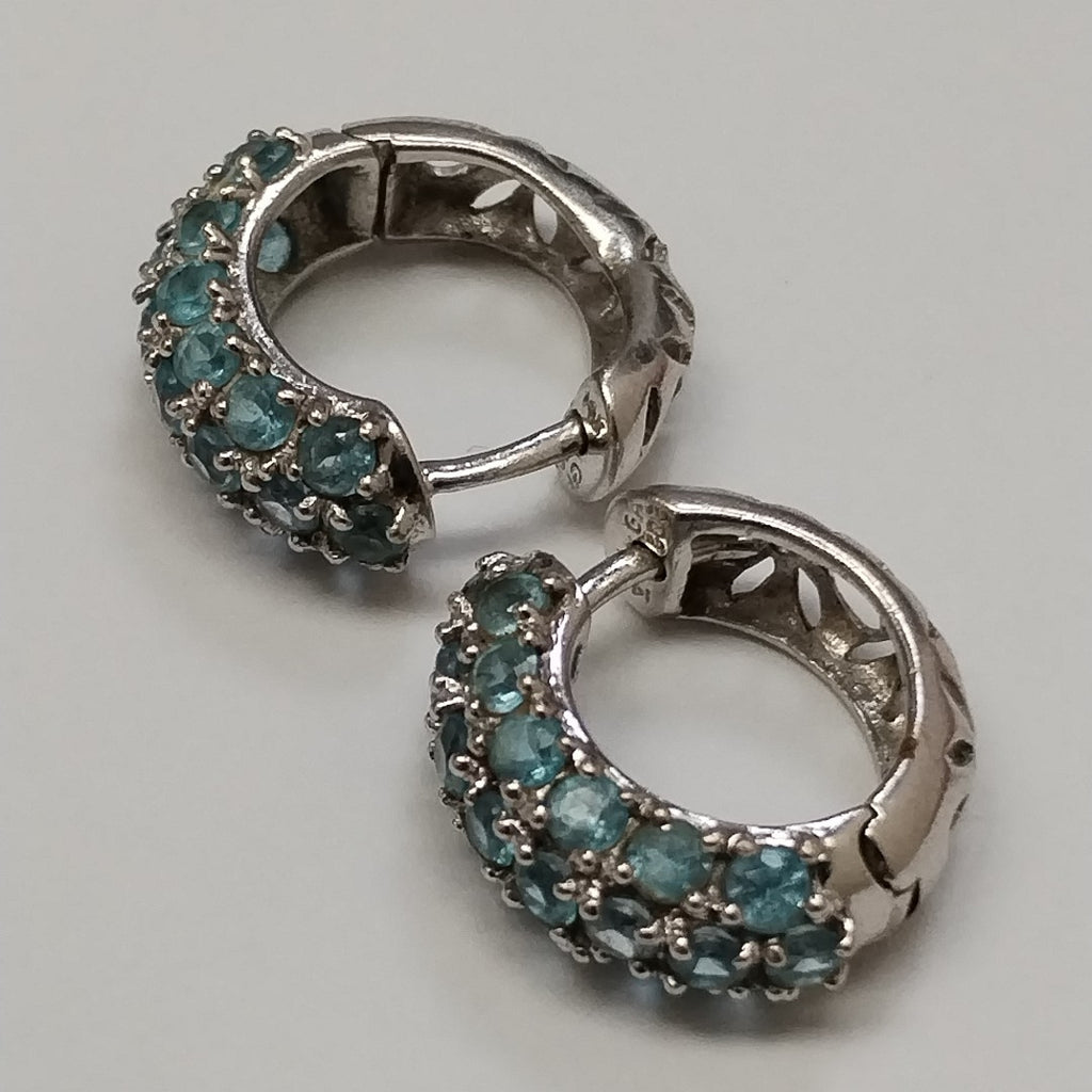 ARRACADAS PAR ORO, ORO BLANCO 14 K 5.2 GRMS (SEMINUEVO)