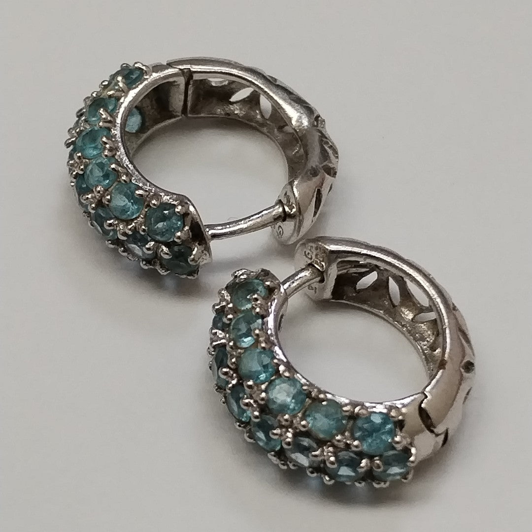 ARRACADAS PAR ORO, ORO BLANCO 14 K 5.2 GRMS (SEMINUEVO)
