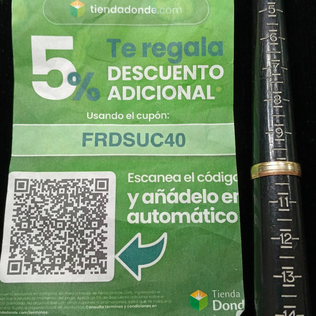 ARGOLLA ORO, ORO COMBINADO 14 K 2.4 GRMS (SEMINUEVO)