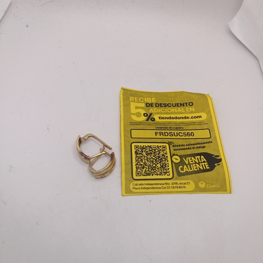 ARETES PAR ORO 10 K 3.7 GRMS (SEMINUEVO)