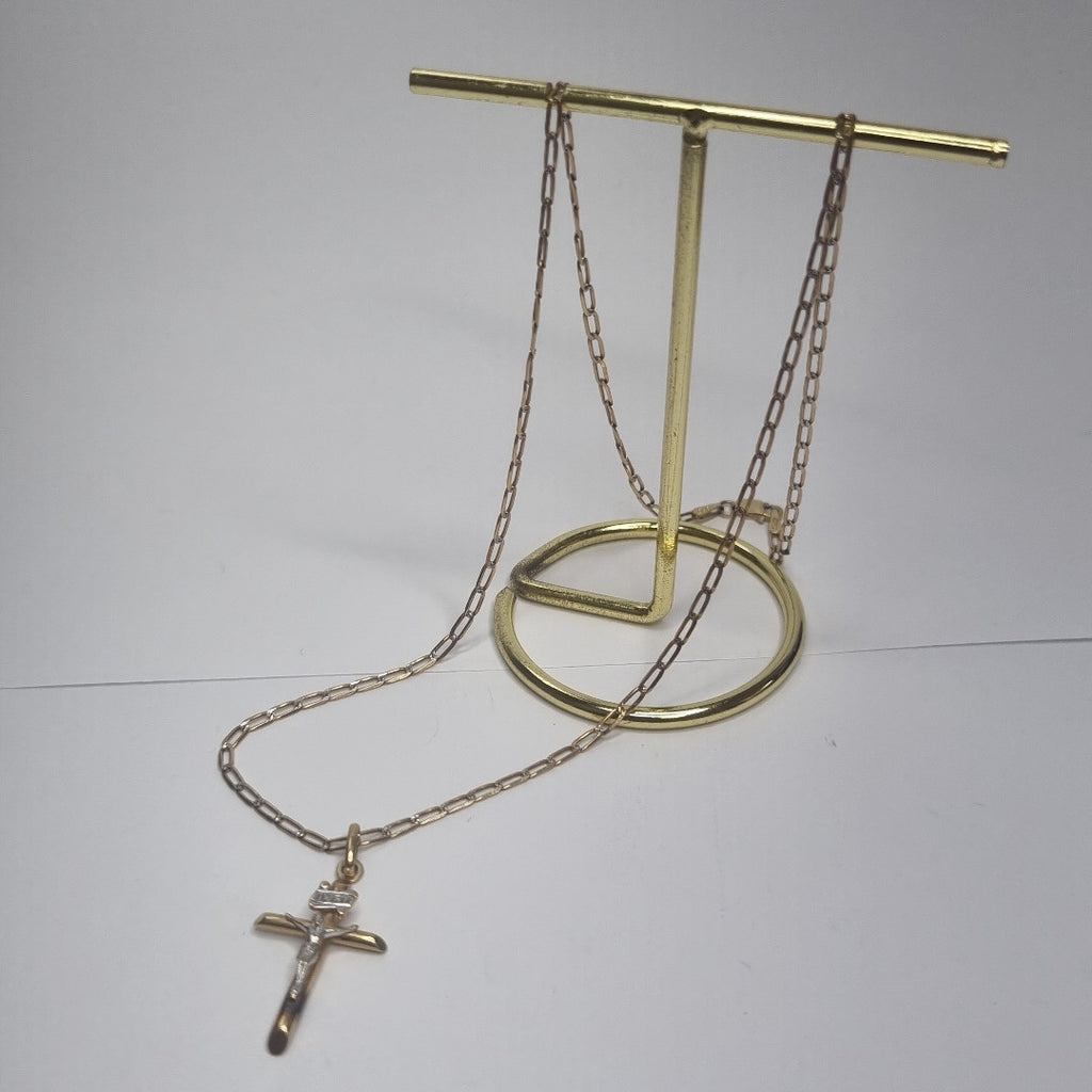 CADENA, CRISTO ORO 14 K 4.6 GRMS (SEMINUEVO)