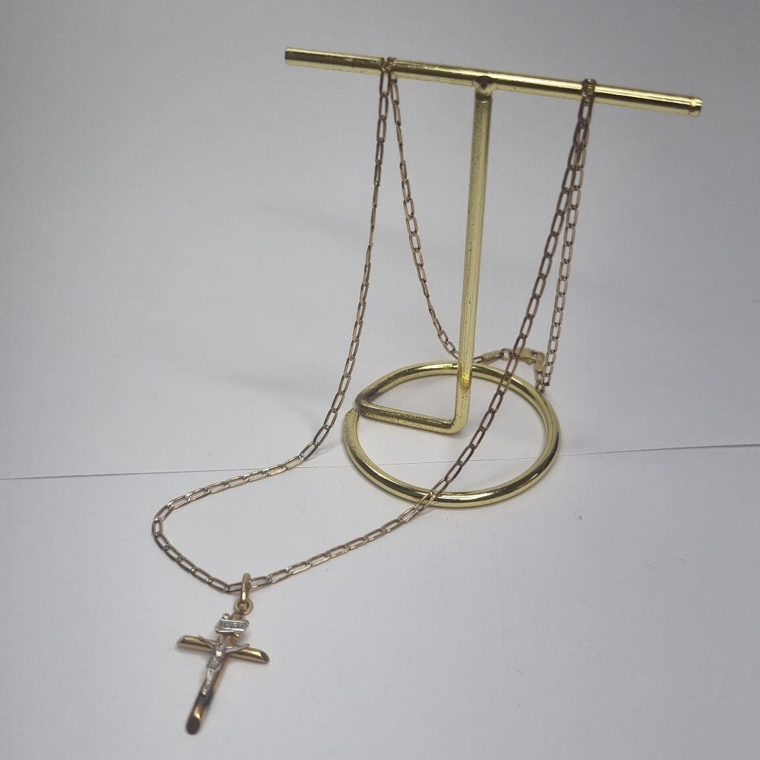 CADENA, CRISTO ORO 14 K 4.6 GRMS (SEMINUEVO)