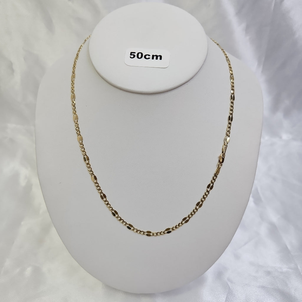 CADENAS TEJIDO ESPECIAL ORO 10K 50 CM 6.4 GR (NUEVO)