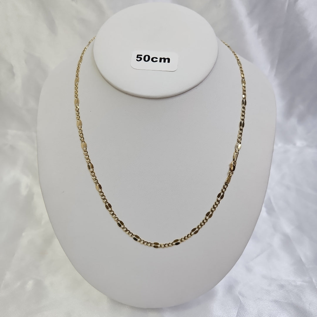 CADENAS TEJIDO ESPECIAL ORO 10K 50 CM 6.4 GR (NUEVO)