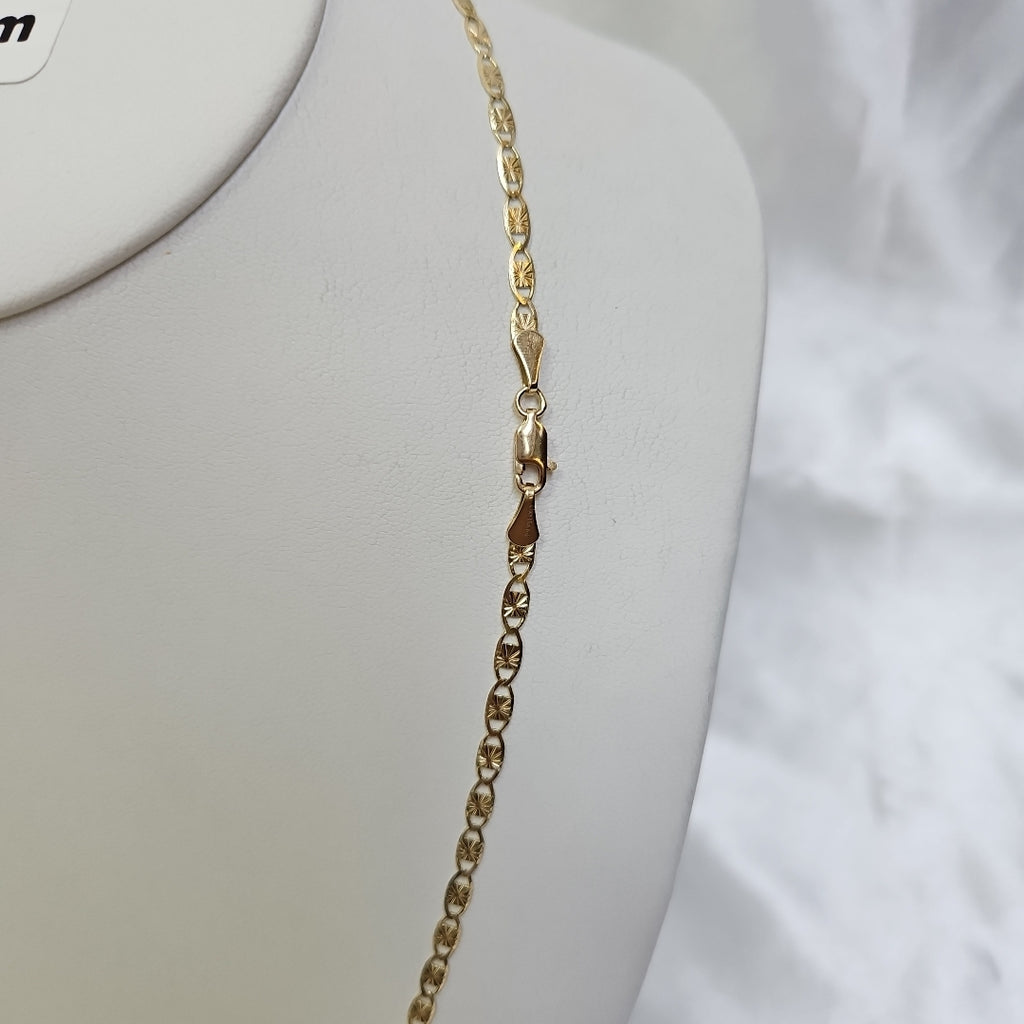 CADENAS TEJIDO GUCHI ORO 14K 55 CM 7.1 GR (NUEVO)