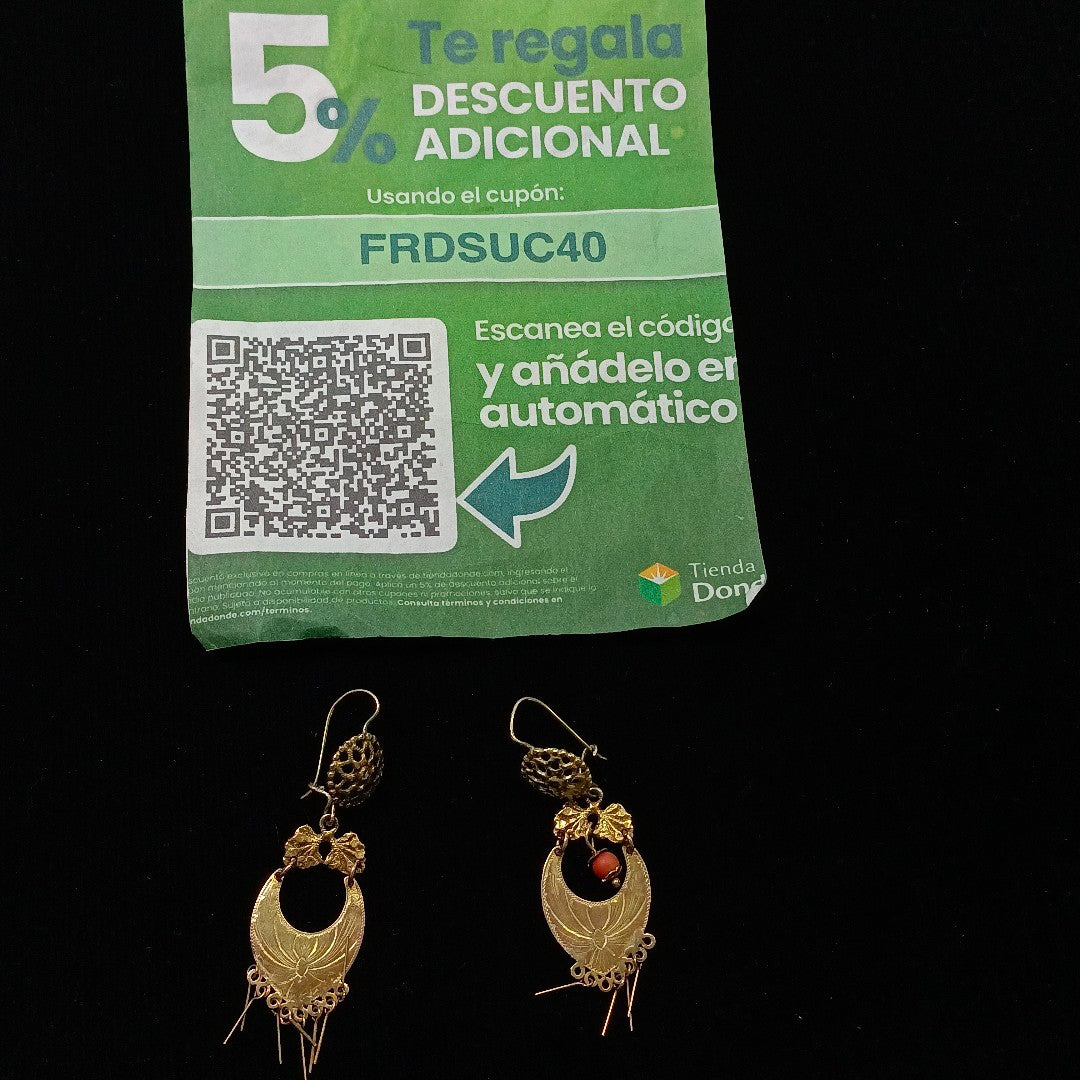 ARETES PAR ORO 10 K 6,80 GRMS (SEMINUEVO)