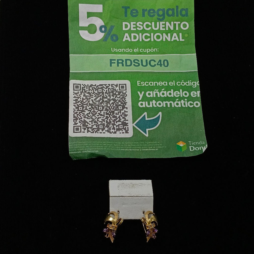 ARETES PAR ORO 14 K 3.4 GRMS (SEMINUEVO)