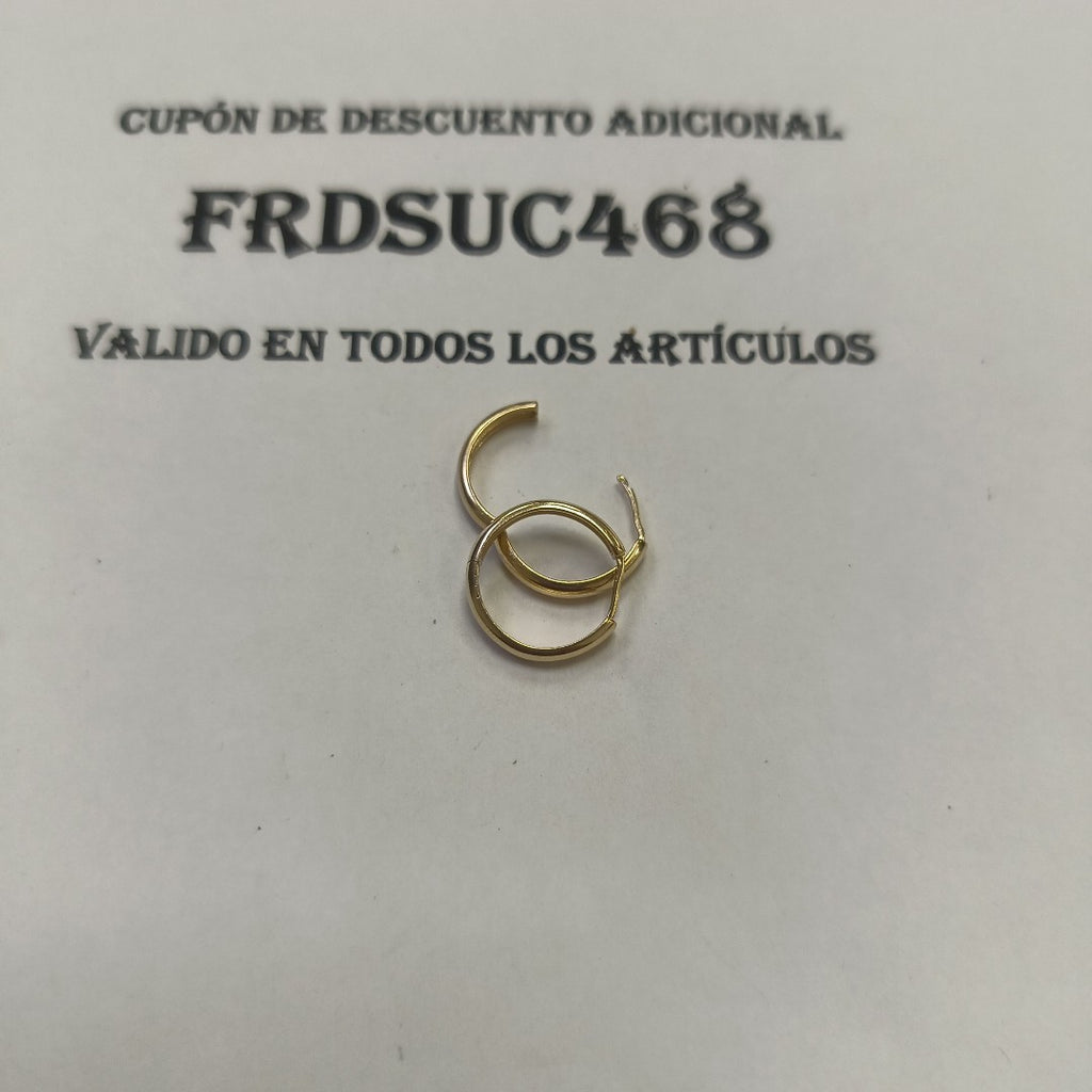 ARRACADAS PAR ORO 14 K 1.9 GRMS (SEMINUEVO)