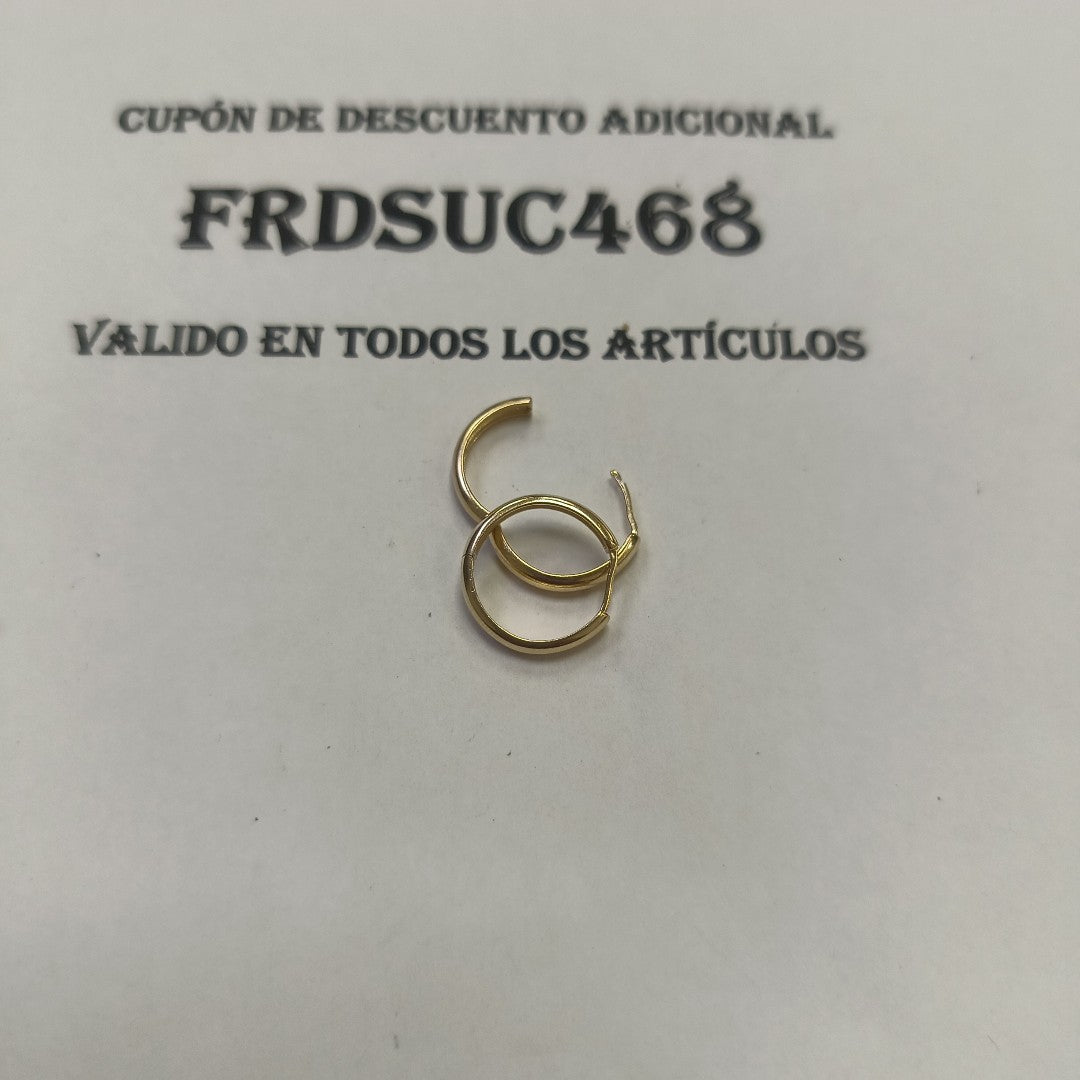 ARRACADAS PAR ORO 14 K 1.9 GRMS (SEMINUEVO)