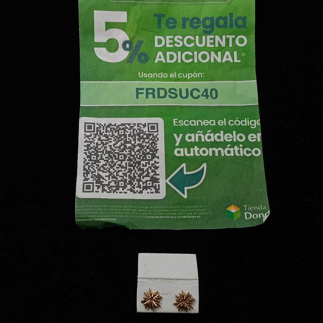 BROQUELES PAR ORO 18 K 2,20 GRMS (SEMINUEVO)