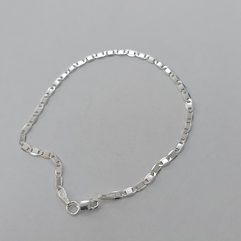 PULSERA TEJIDO ESPEJO PLATA .925 21 CM 2.9 GR (NUEVO)