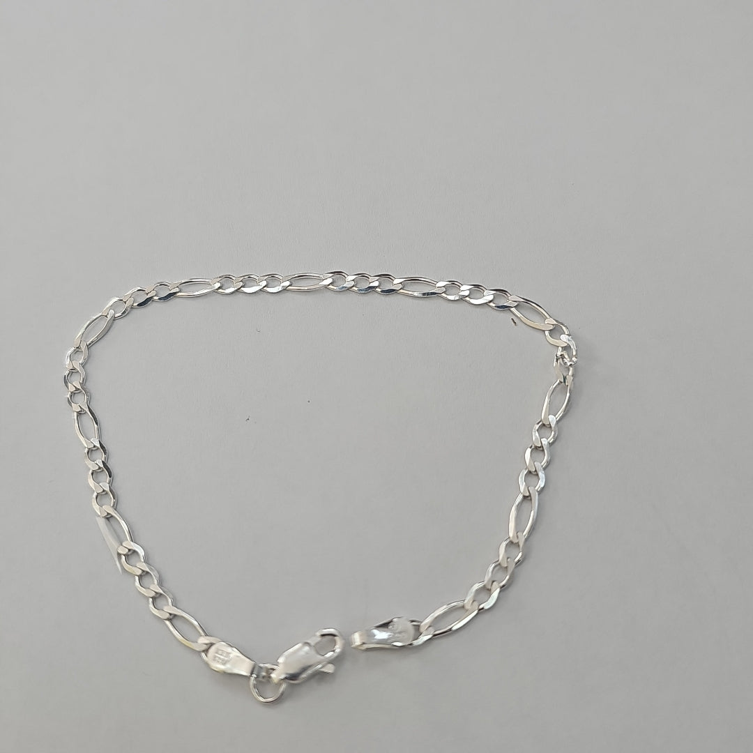 PULSERA TEJIDO 3X1 PLATA .925 21 CM 3.2 GR (NUEVO)