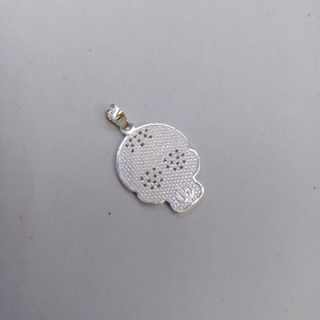 DIJE CALAVERA CON CIRCONIAS PLATA .925 2.5 GR (NUEVO)