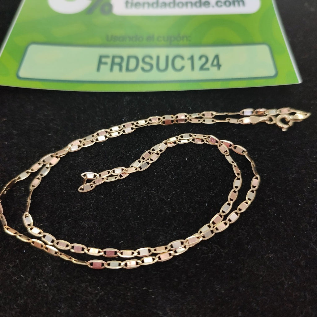 CADENA ORO,ORO COMBINADO 14 K 2,30 GRMS (SEMINUEVO)