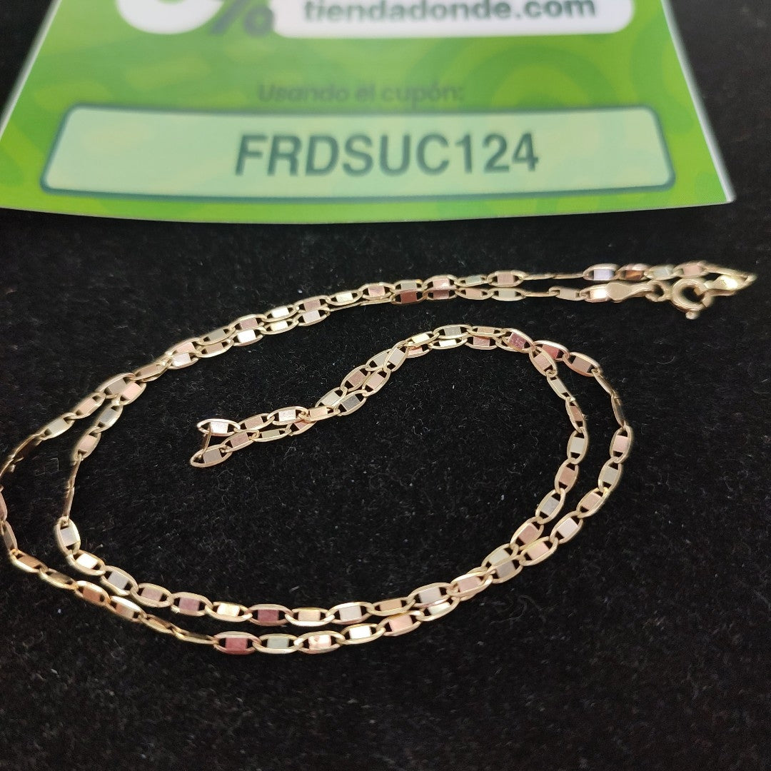 CADENA ORO,ORO COMBINADO 14 K 2,30 GRMS (SEMINUEVO)
