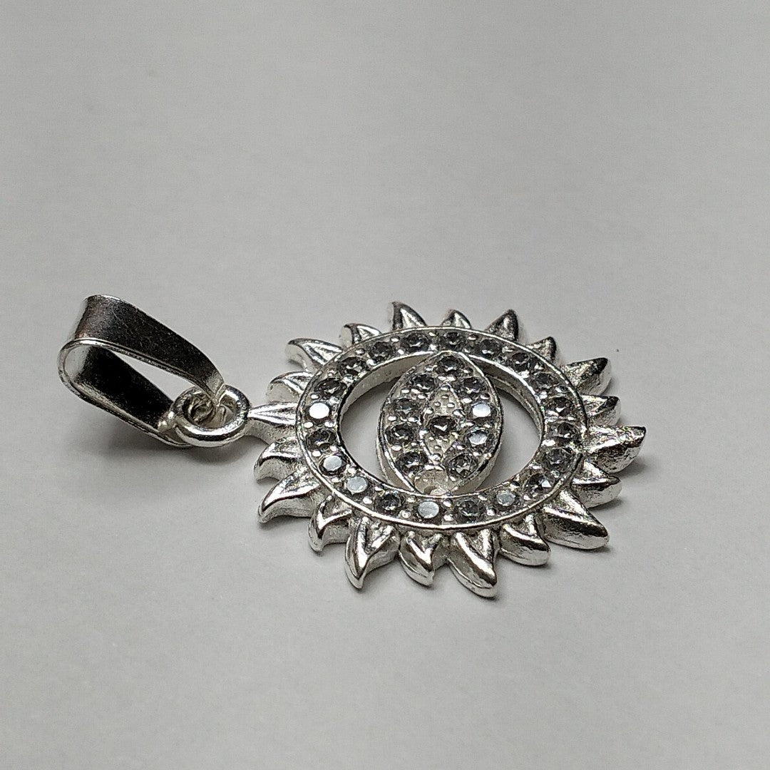DIJE OJO MAGICO CON CIRCONIAS PLATA .925 1.9 GR (NUEVO)