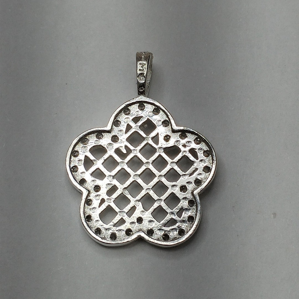 DIJE FLOR CON CIRCONIAS PLATA .925 1.7 GR (NUEVO)