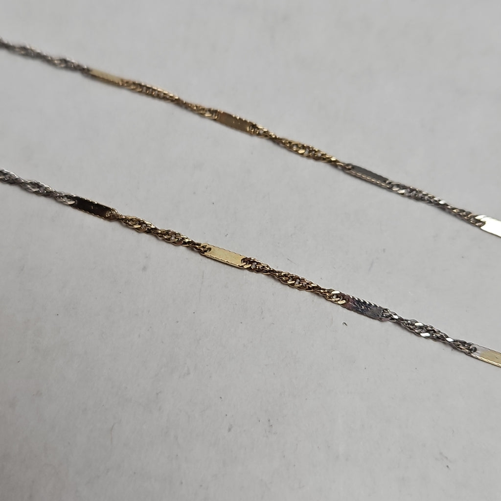 CADENA ORO COMBINADO 10 K 2,50 GRMS (SEMINUEVO)