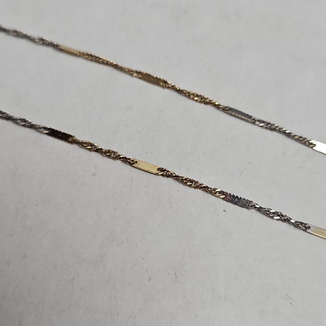 CADENA ORO COMBINADO 10 K 2,50 GRMS (SEMINUEVO)