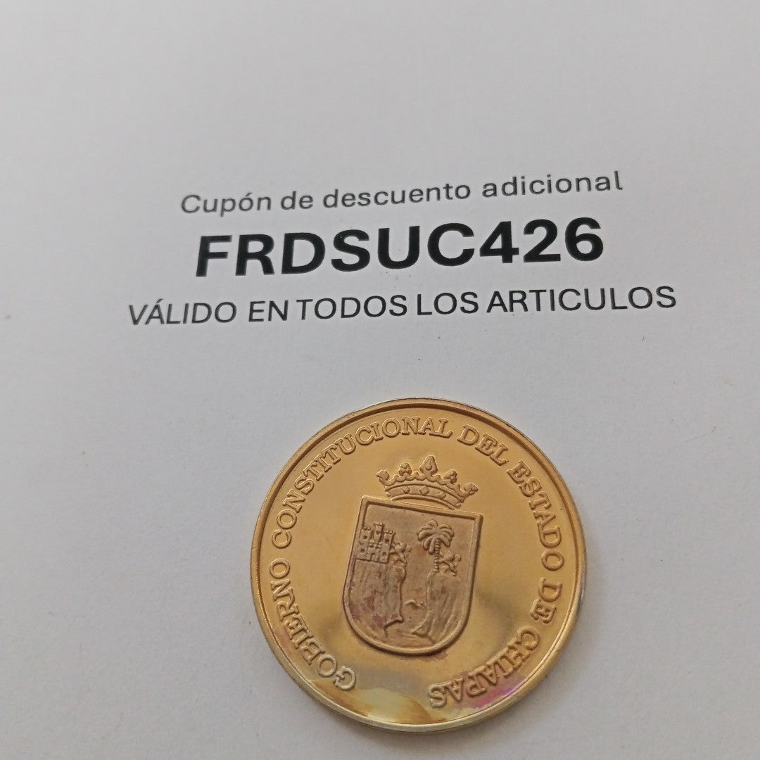 MEDALLA CONMEMORATIVA ORO 14 K 16.1 GRMS (SEMINUEVO)
