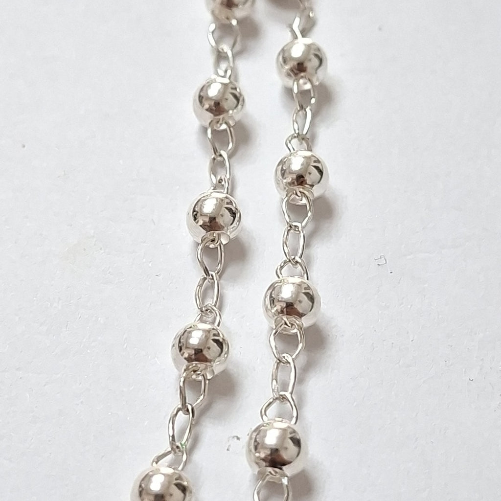 PULSERA TIPO ROSARIO PLATA .925 18 CM 4.22 GR (NUEVO)
