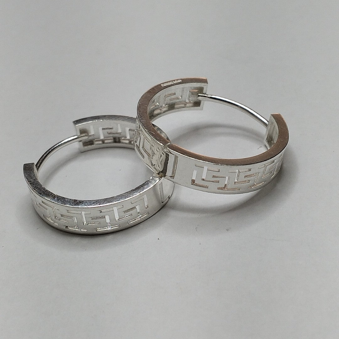 ARETES ARRACADAS GRECAS PLATA .925 4.13 GR (NUEVO)