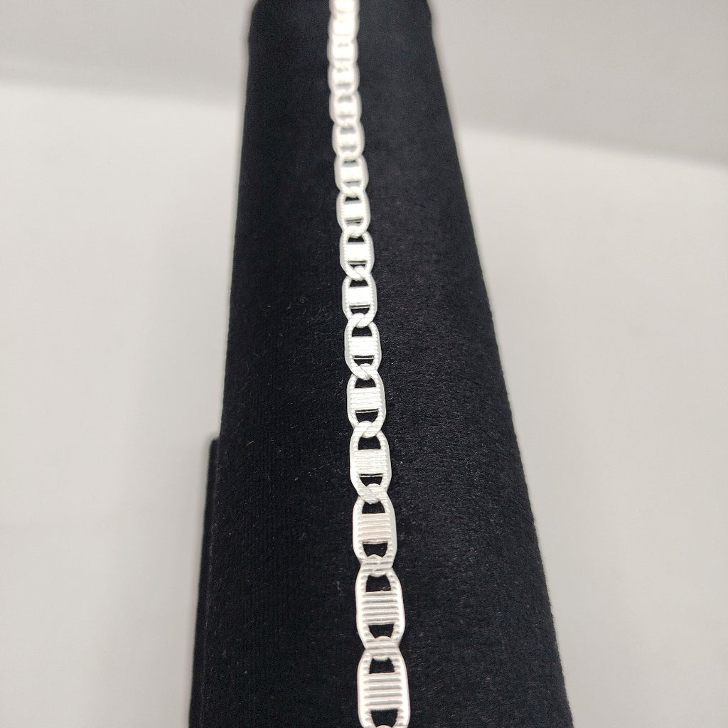 PULSERA TEJIDO ESPEJO PLATA .925 21 CM 7.5 GR (NUEVO)