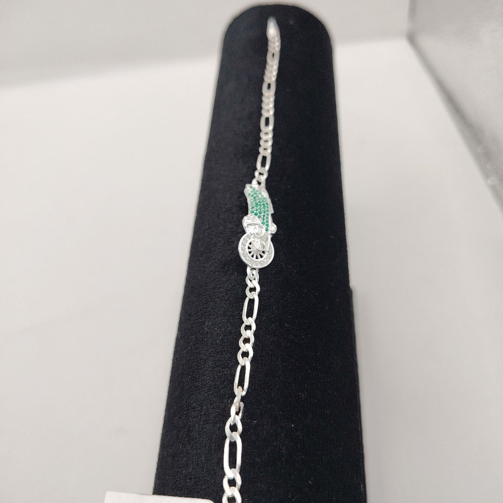 PULSERA TEJIDO SAN JUDAS PLATA .925 21 CM 5.6 GR (NUEVO)