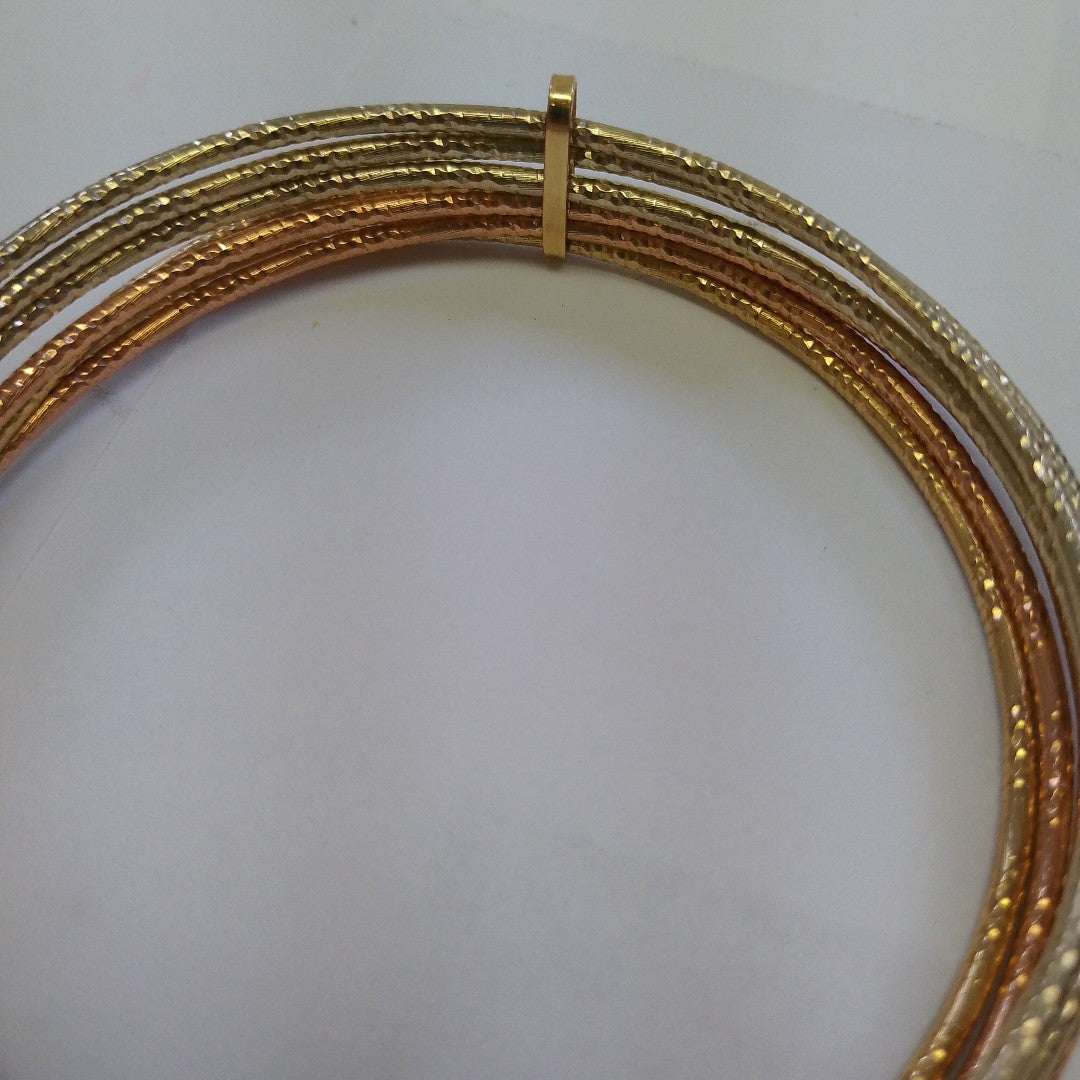 SEMANARIO DE PULSERAS ORO COMBINADO 14 K 28 GRMS (SEMINUEVO)