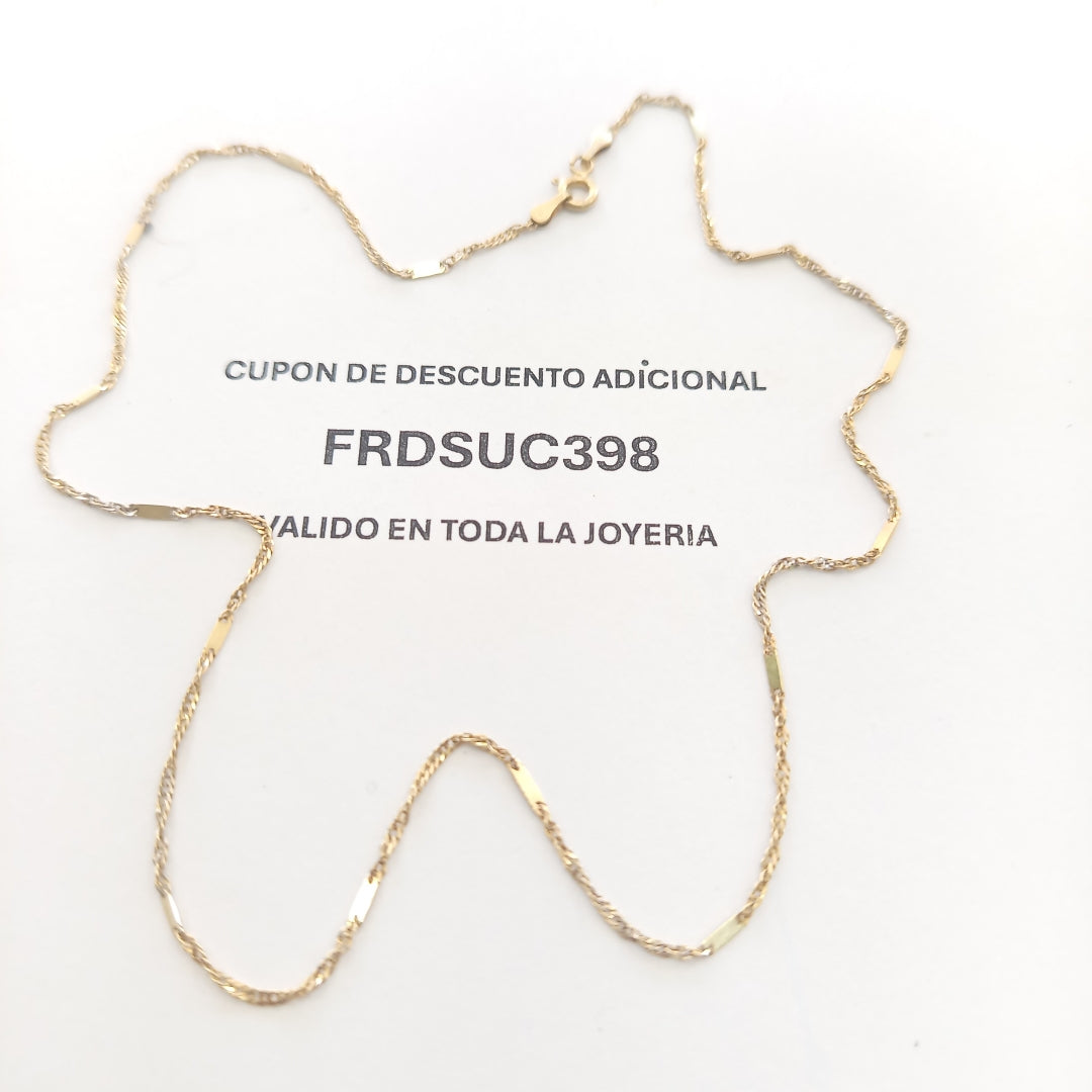 CADENA ORO 14 K 2,20 GRMS (SEMINUEVO)