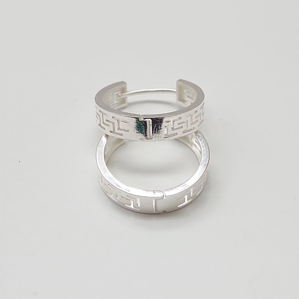 ARETES ARRACADAS GRECAS PLATA .925 4.23 GR (NUEVO)