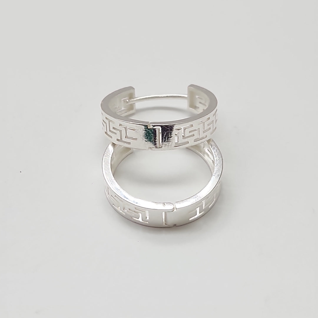ARETES ARRACADAS GRECAS PLATA .925 4.23 GR (NUEVO)