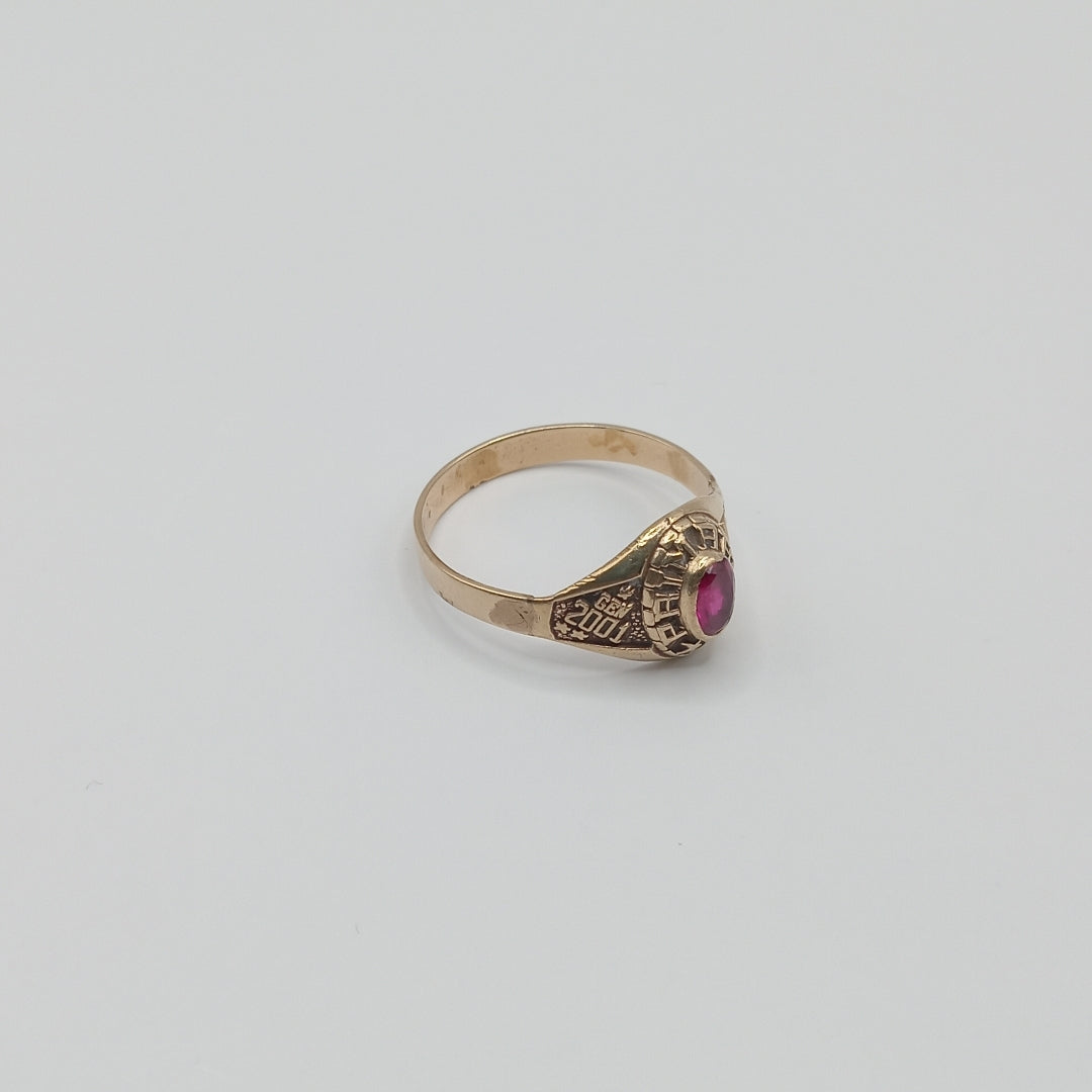 ANILLO DE GRADUACIÓN ORO 10 K 2.8 GRMS (SEMINUEVO)