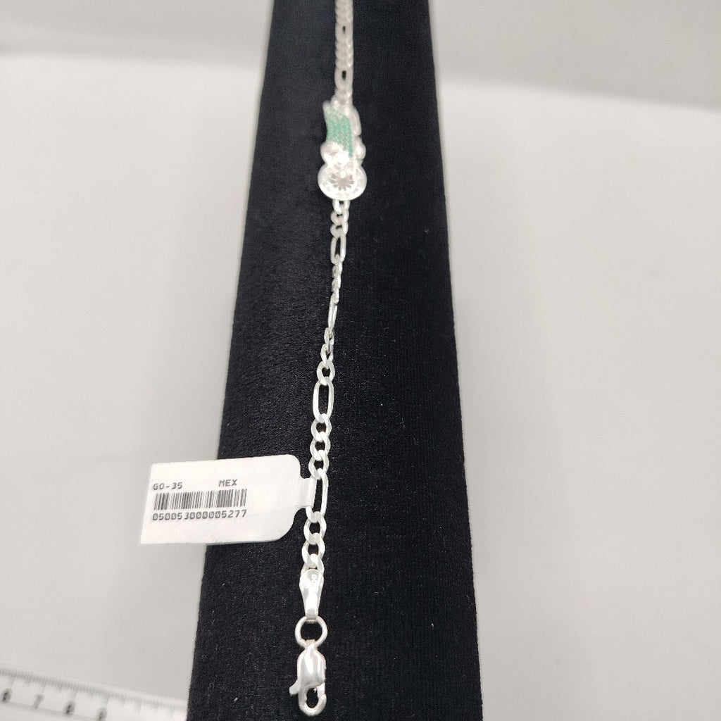 PULSERA TEJIDO SAN JUDAS PLATA .925 21 CM 5.6 GR (NUEVO)