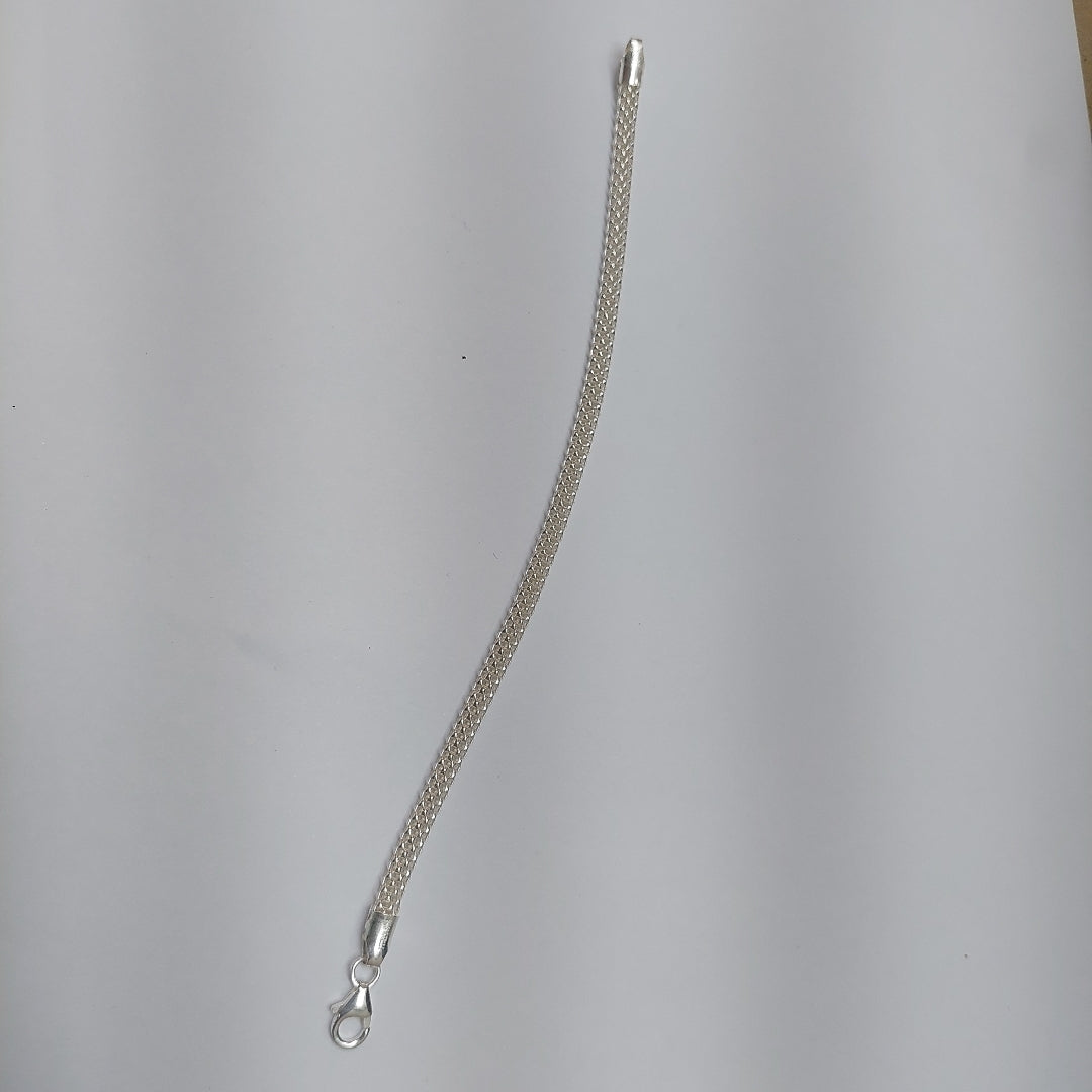 PULSERA TEJIDO ESPECIAL PLATA .925 18 CM 4.9 GR (NUEVO)