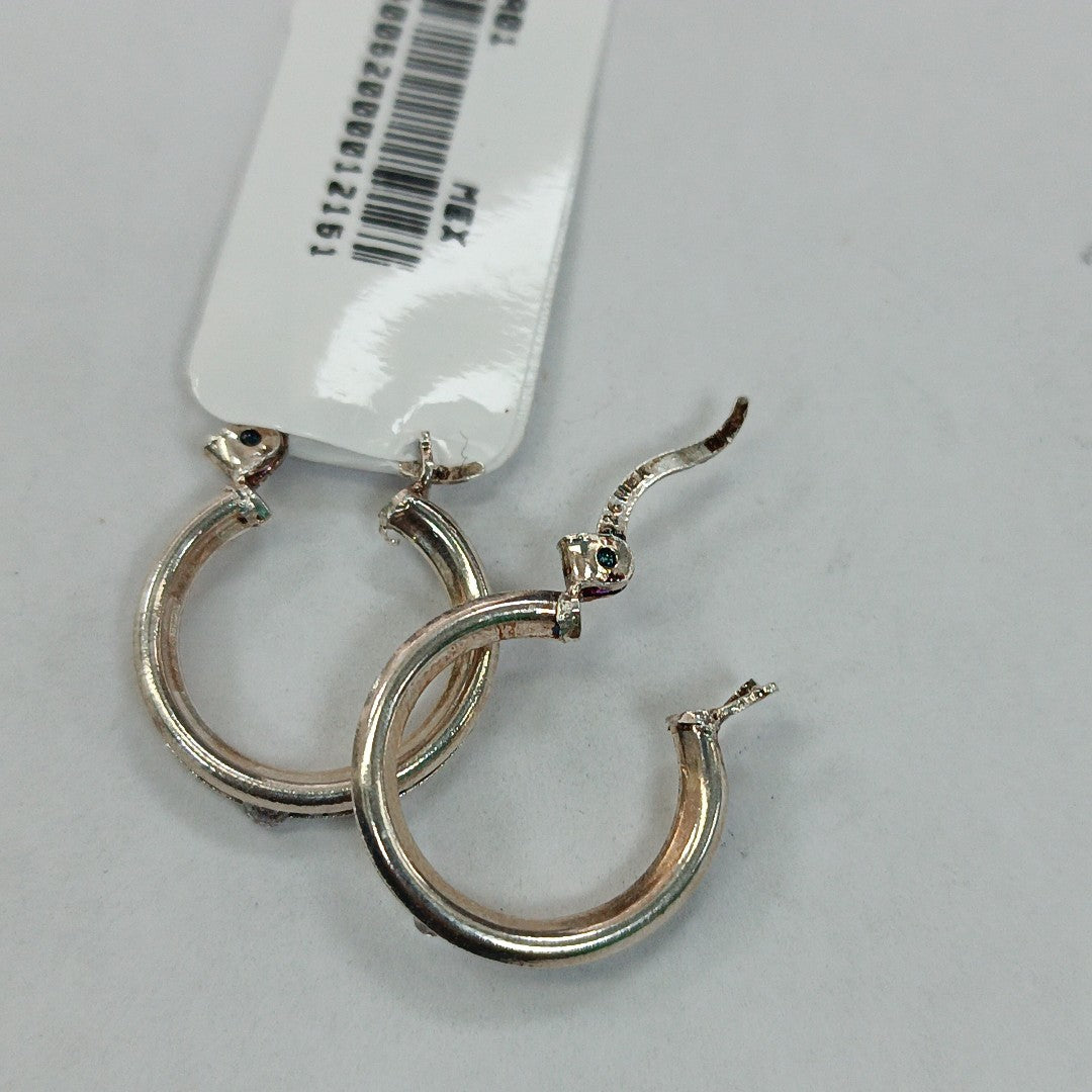 PAR ARRACADAS FACETADAS PLATA .925 1.7 GR (NUEVO)