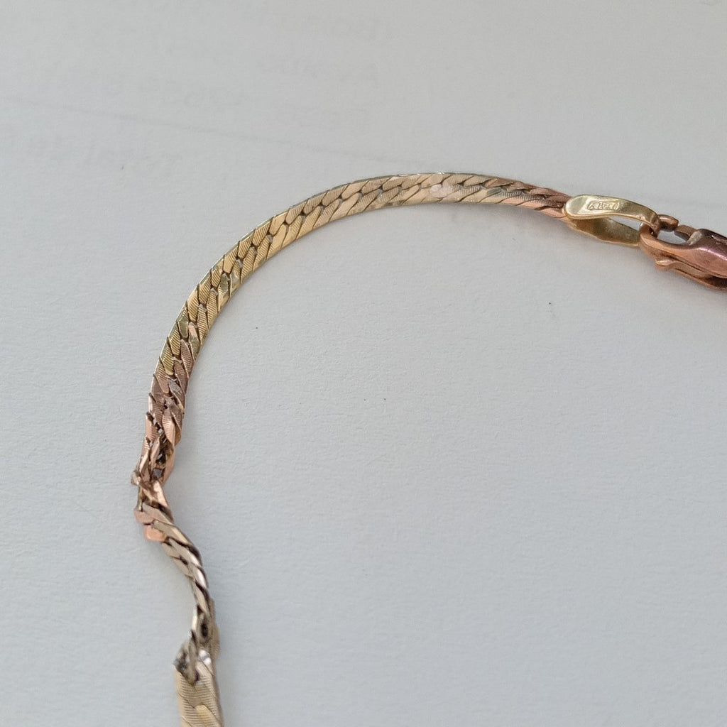 PULSERA ORO COMBINADO 10 K 1,90 GRMS (SEMINUEVO)