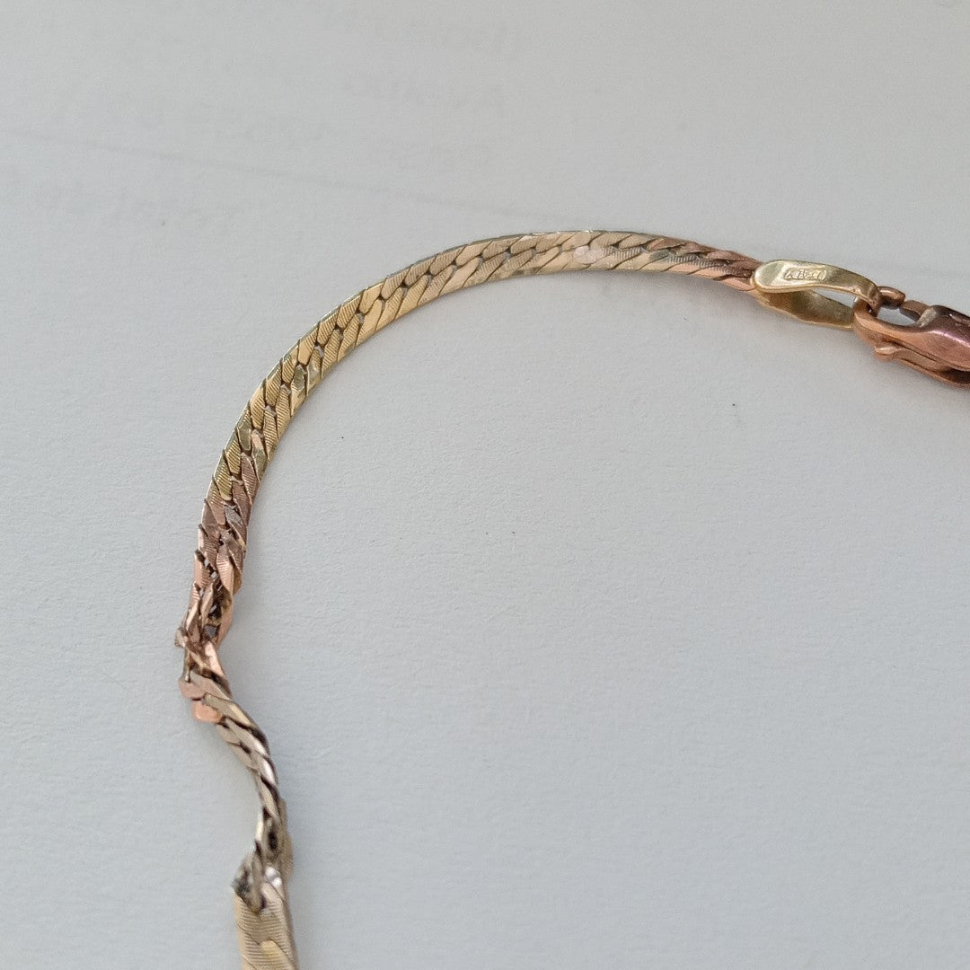 PULSERA ORO COMBINADO 10 K 1,90 GRMS (SEMINUEVO)