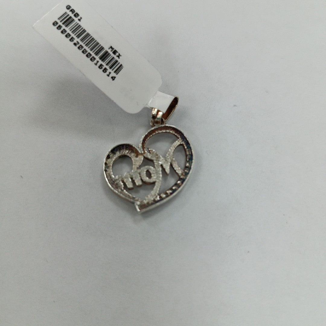 DIJE CORAZON C/CIRCONIAS PLATA .925 3.1 GR (NUEVO)