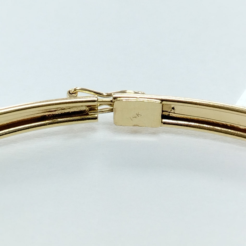 PULSERA RIGIDA ORO COMBINADO 14 K 3.7 GRMS (SEMINUEVO)